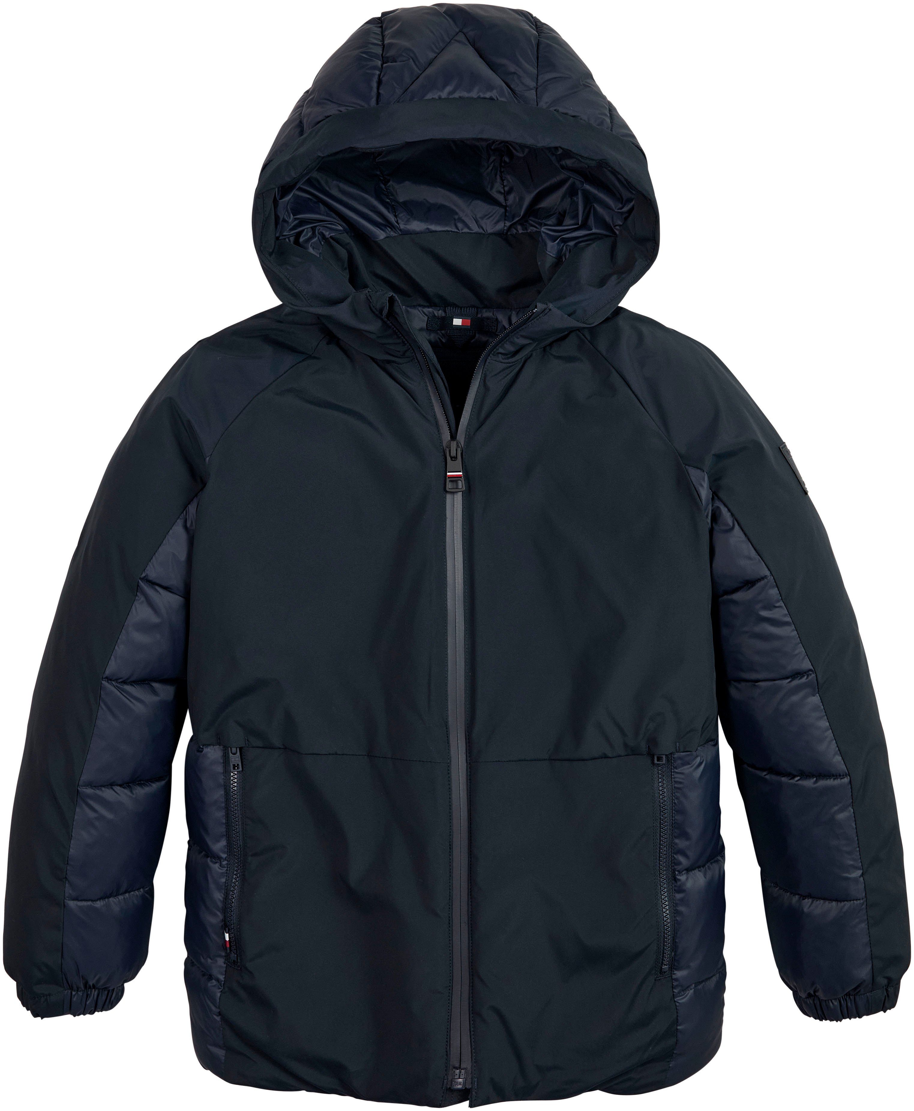 Tommy Hilfiger Winterjacke MIX MEDIA modischem im JACKET Materialmix