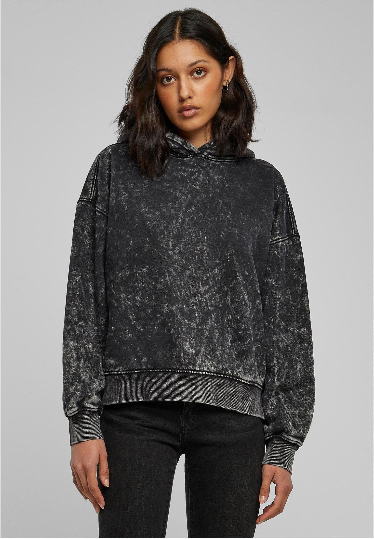 Kapuzenpullover Ladies Oversized Towel Washed Hoody Damen Kapuzenpulli