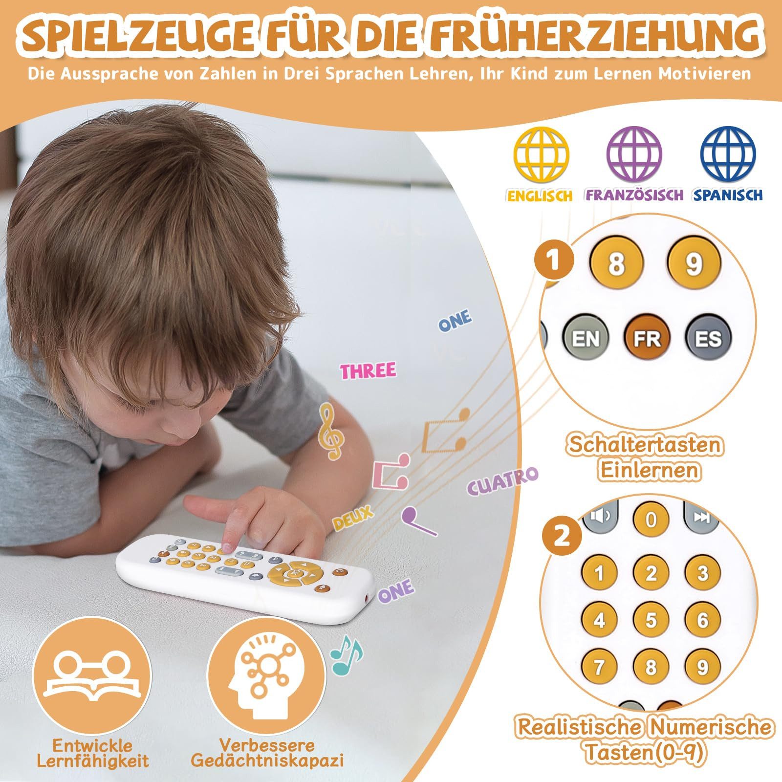 CLTYQ Lernspielzeug Baby TV Fernbedienung Spielzeug, günstig online kaufen