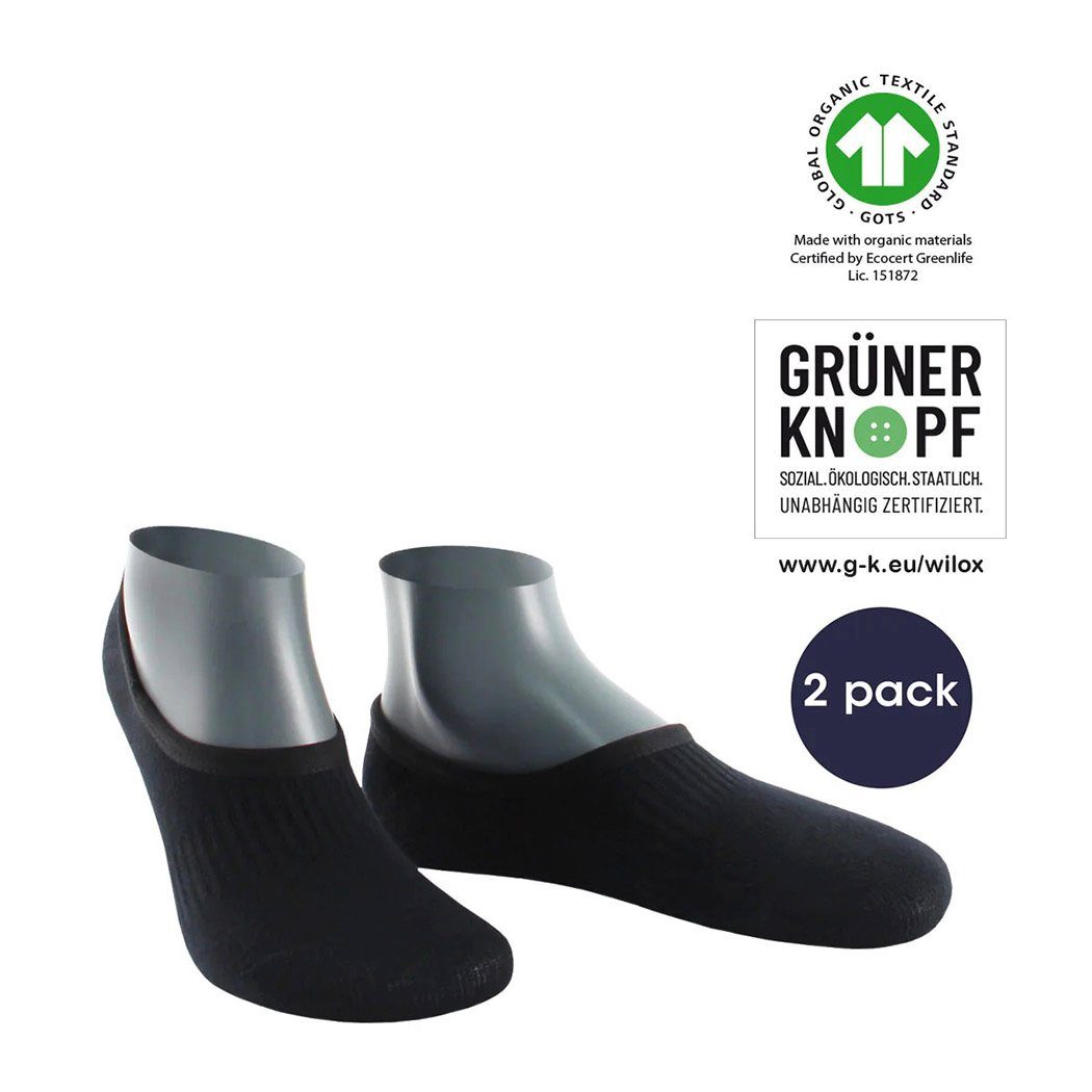 Wilox Sneakersocken Bio ORGANIC COTTON (Packung, 2-Paar) aus hautfreundlicher BIO Baumwolle