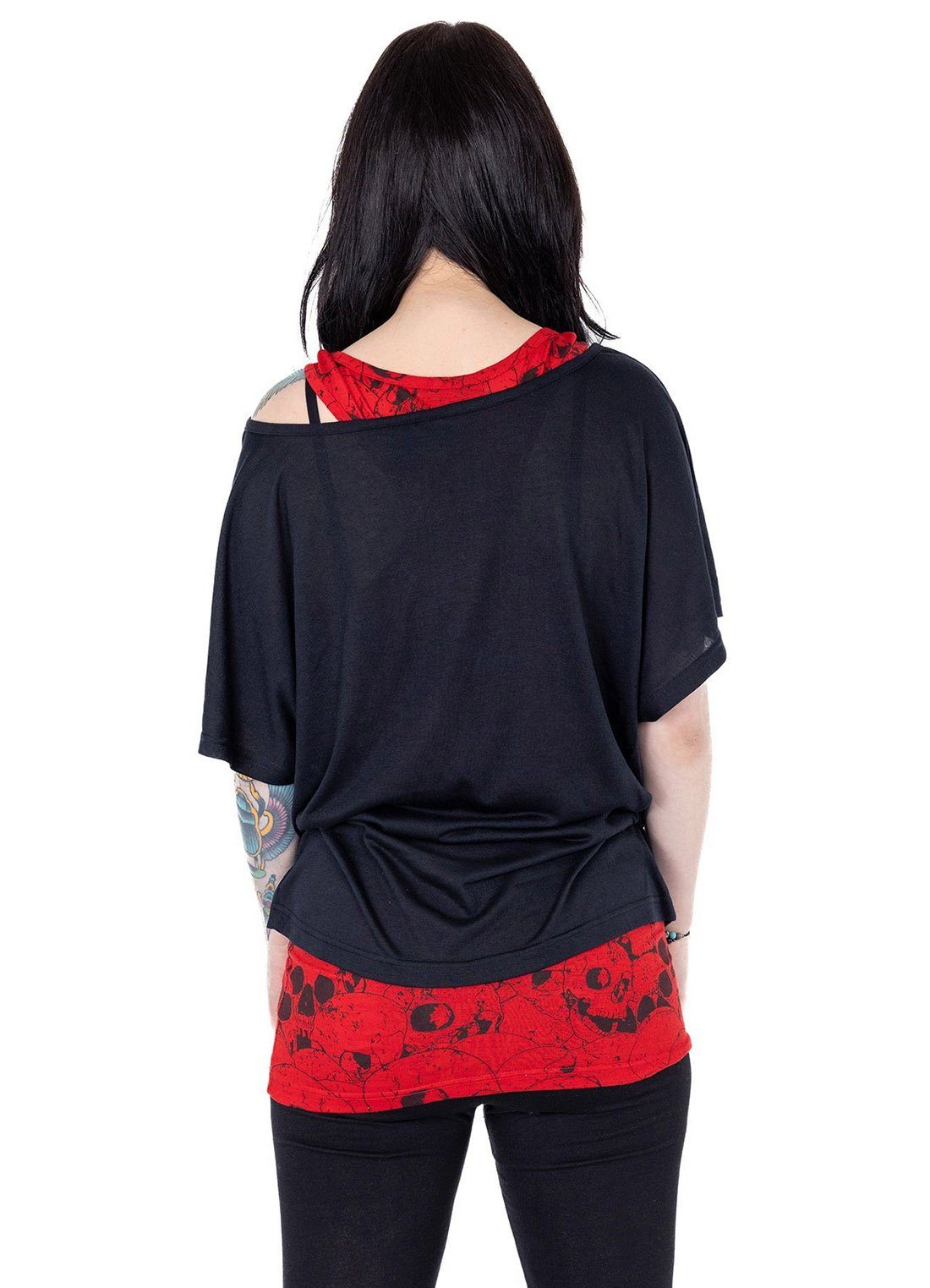 Heartless 2-in-1-Top Skull Heart Totenkopf Herz günstig online kaufen