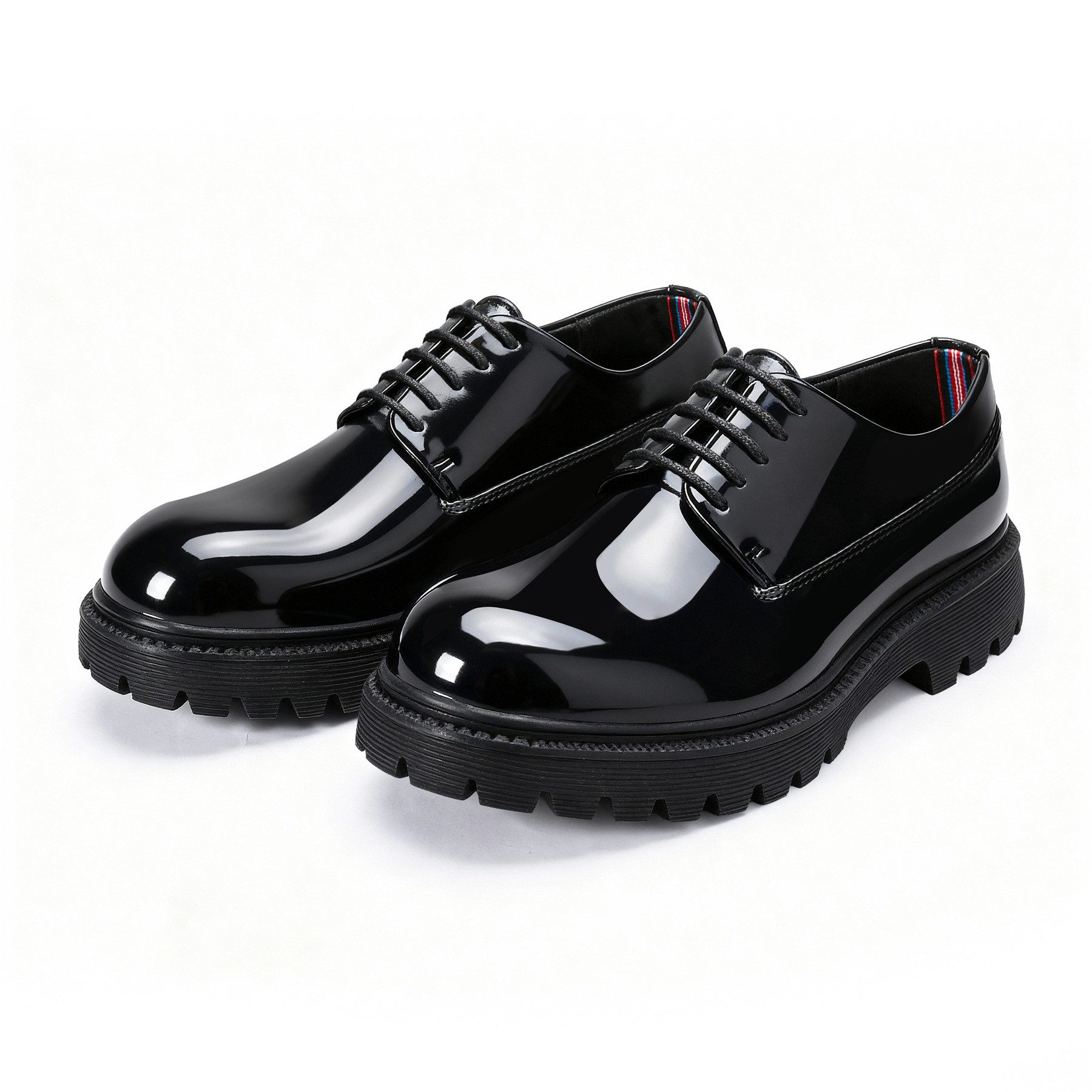 Allthemen Schnürschuh Klassische Herren Derbyschuhe mit dicker Sohle Vintage Schnürschuhe