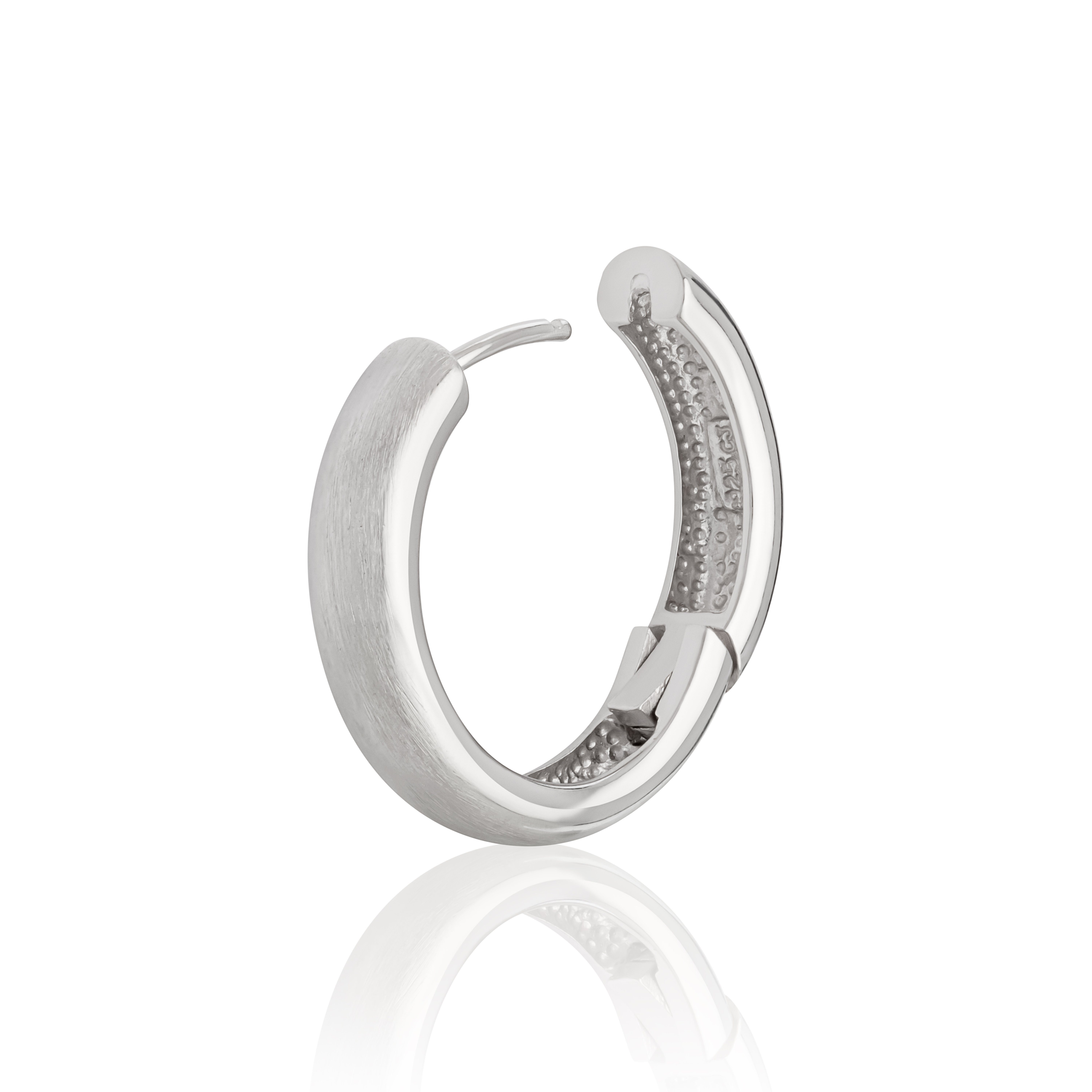 Klappcreolen Einzel Ø 26mm 925 Sterling Silber Klappcreolen 5,6