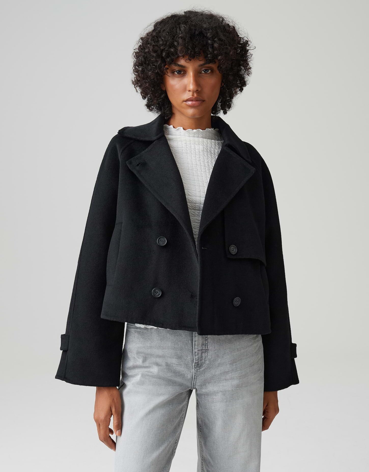 OPUS Trenchcoat HAILI im modernen Wollmix Look