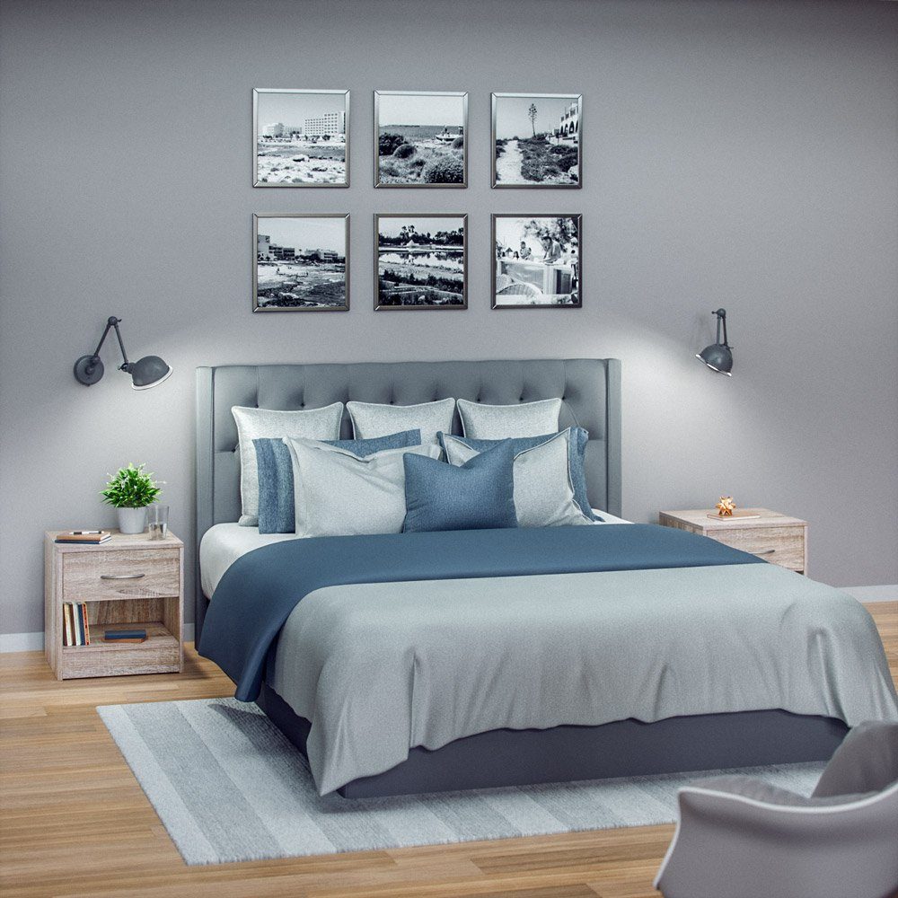 Casaria Nachttisch Kiel (2-St), mit Schublade 41x39x28cm Holz Modern Schlaf günstig online kaufen