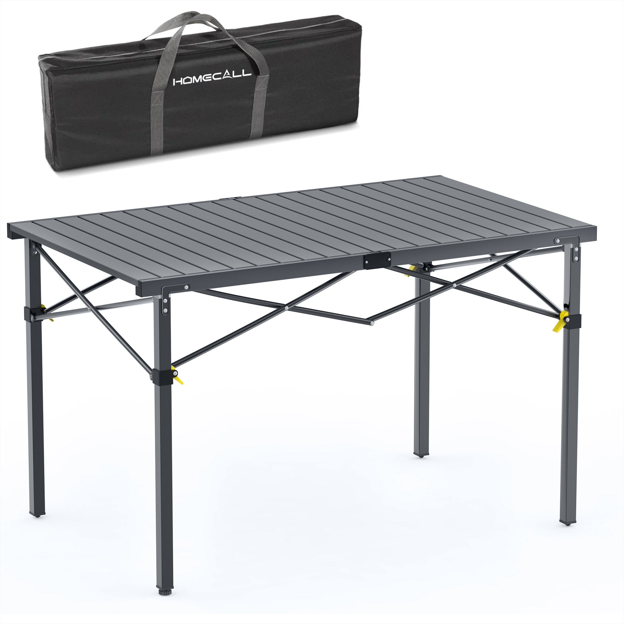 HOMECALL Klapptisch Campingtisch Klappbar Balkontisch Gartentisch Tragbar Outdoor Tisch, Robust, stabil, für 4-6 Personen