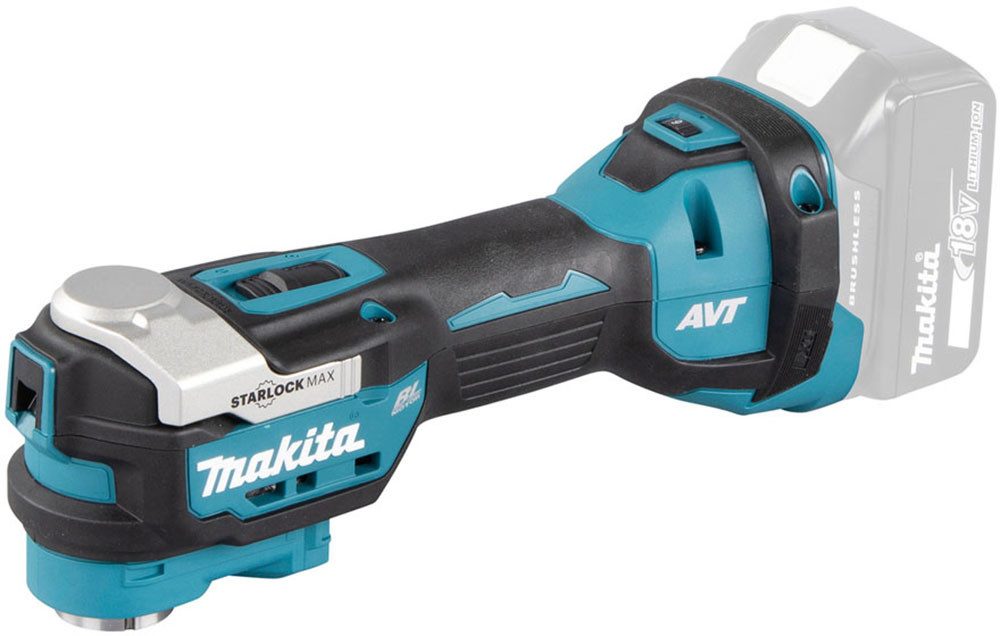 Makita Akku-Multifunktionswerkzeug »DTM52ZJX2« 18V, ohne Akku und Ladegerät, 10.000-20.000 min⁻¹, vielseitige zum Sägen, Schleifen und Polieren