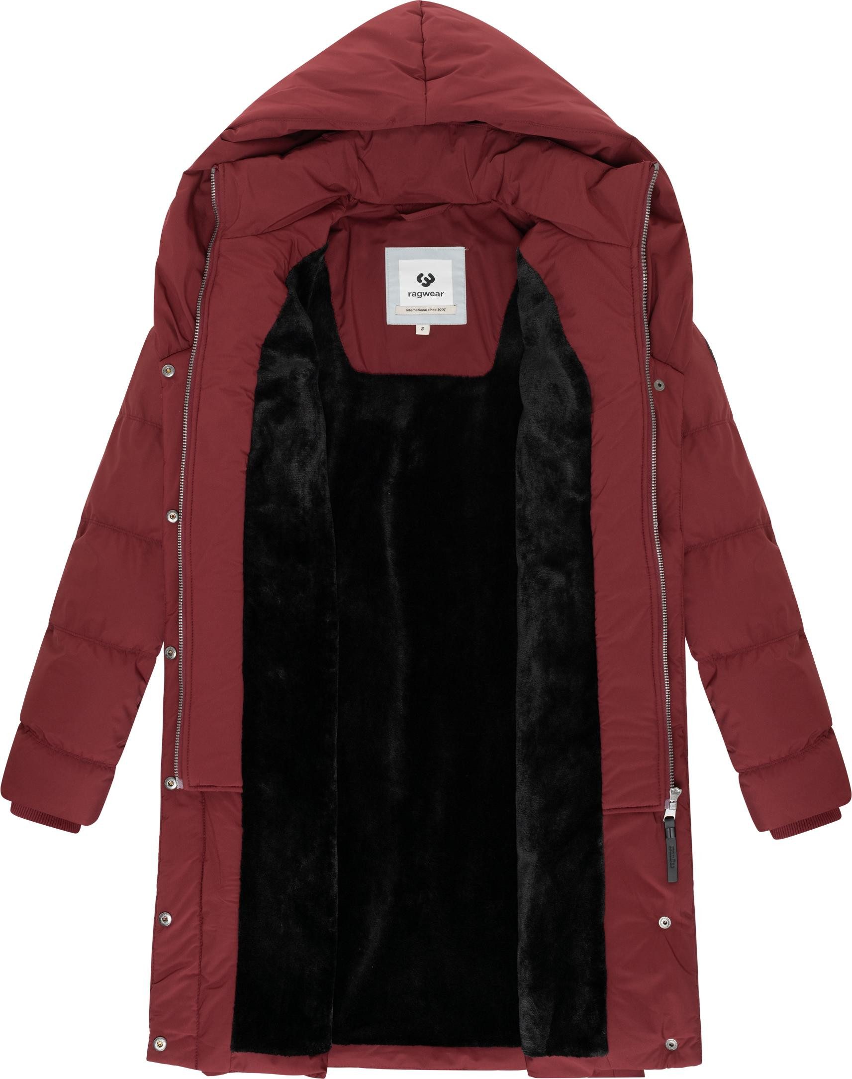 Ragwear Steppmantel Natalka Soft YOUMODO Warmer Wintermantel mit hohem Kragen und Kapuze