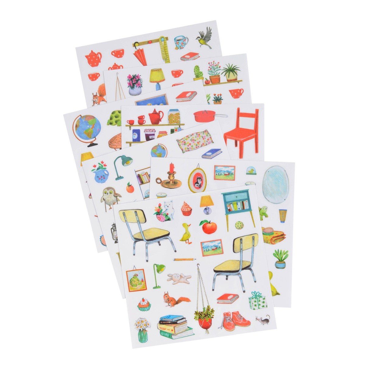Moulin Roty Stickerbuch Stickerheft La Grande Famille 160 Sticker 20 Seiten