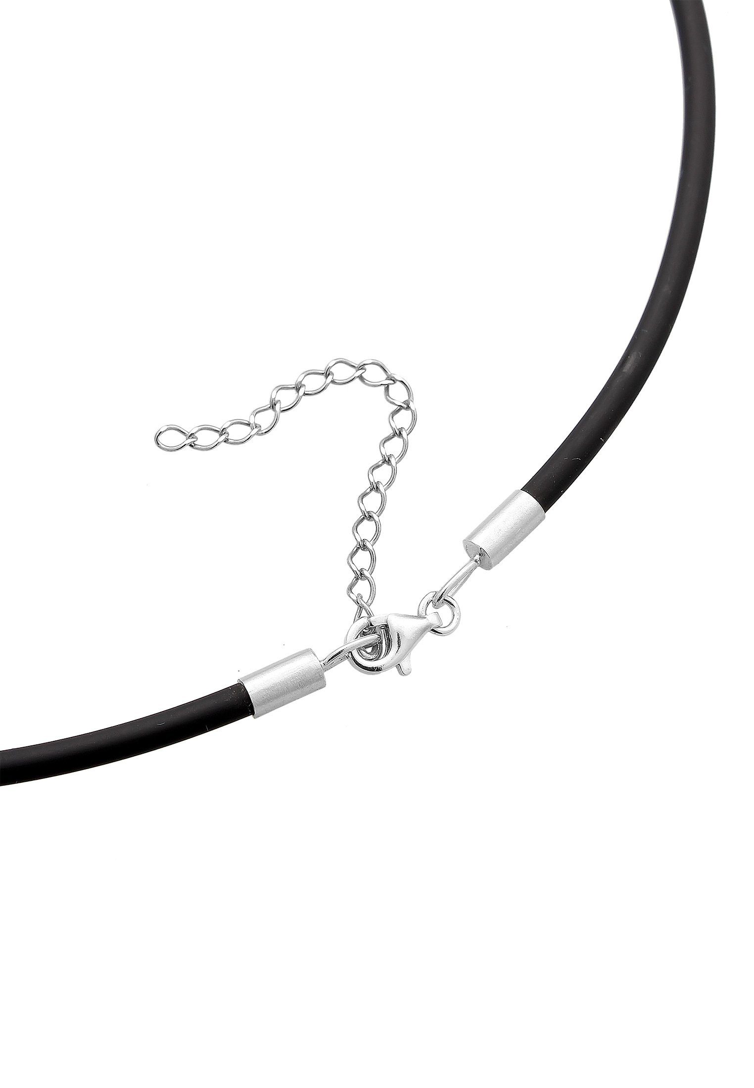 Nenalina Collierkettchen Flügel-Anhänger Kautschuk 925 Silber