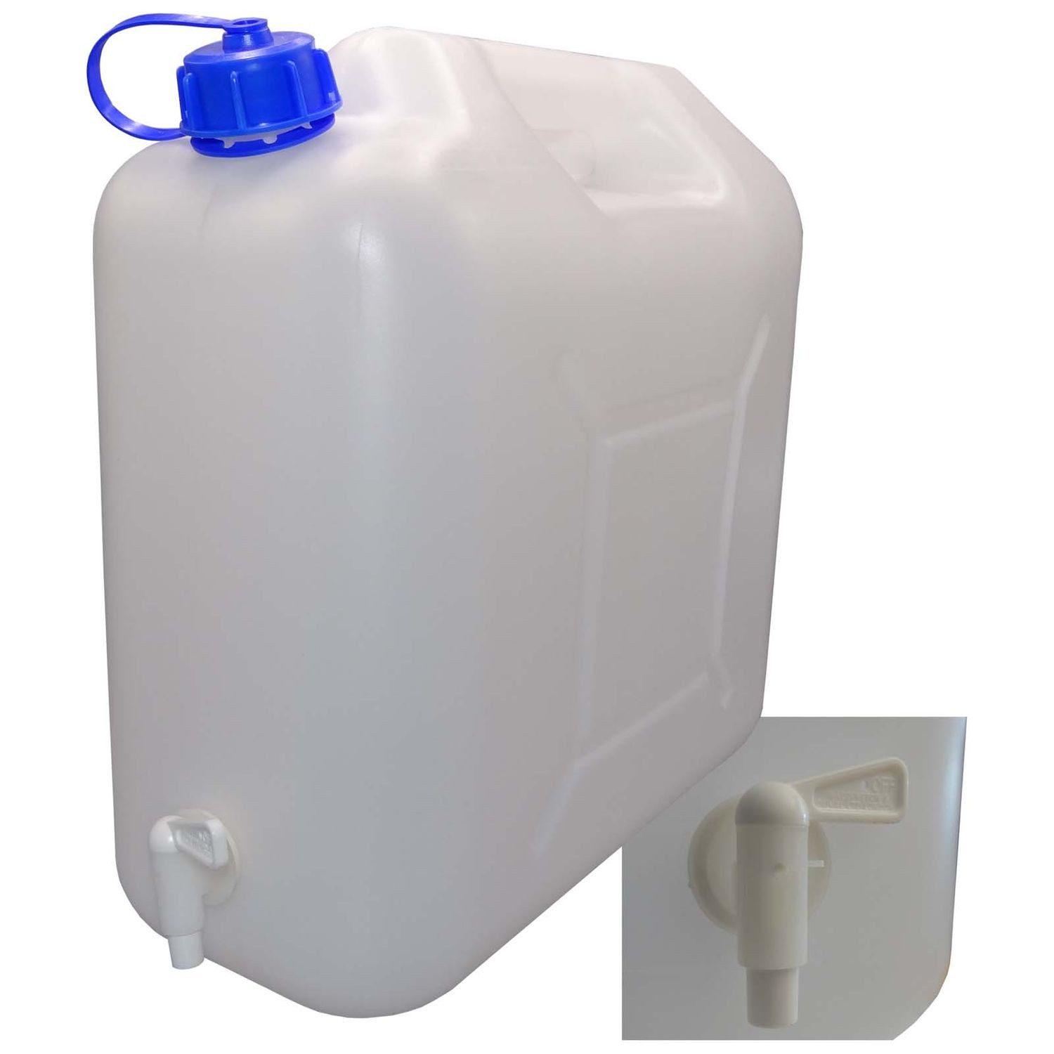 Kanister 20L Kanister Deckel Zapfhahn Ausgießer Natur Trinkwasser Wasser Lager
