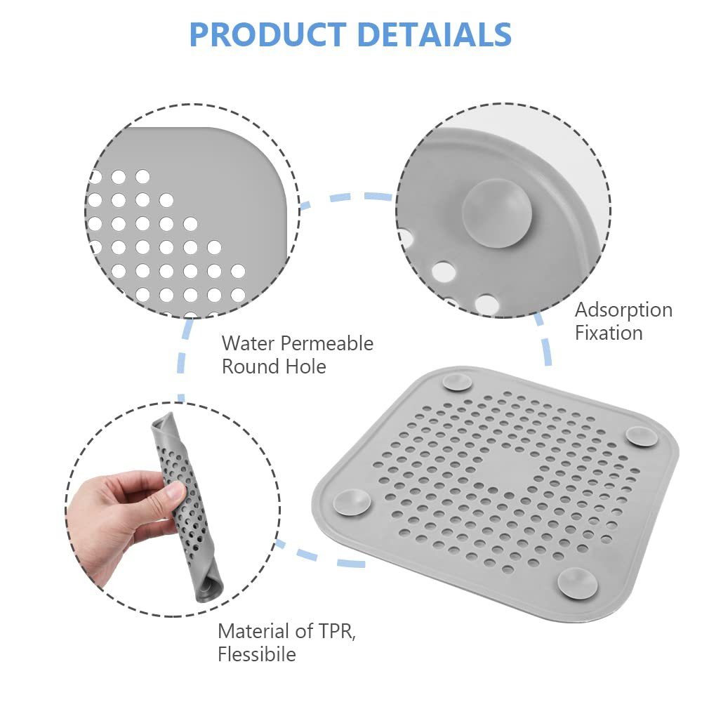 Meri-Home Abflusssieb Silikon Spülbecken Dusche Badewanne Waschbecken Küche Abflusssiebe, (2-St)