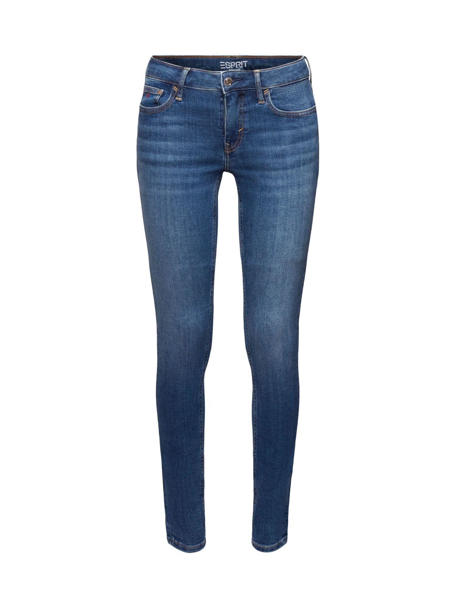 Esprit Skinny-fit-Jeans Hochwertige Skinny Jeans mit mittelhohem Bund