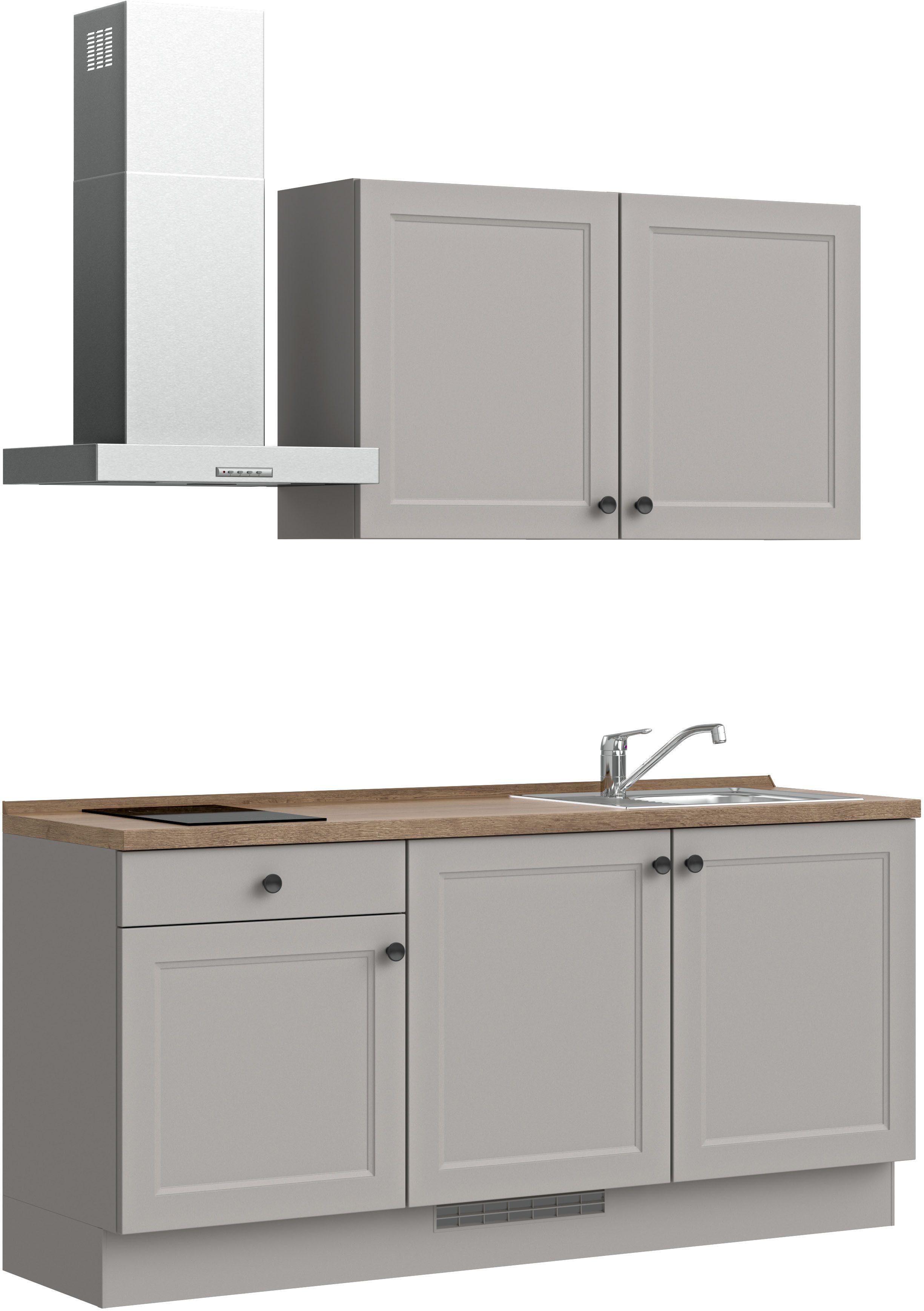 nobilia® Küchenzeile "Cascada I", NEU: individuell anpassbar mit gratis Profi-Beratung, vormontiert, Breite 180 cm, Ausrichtung wählbar, wahlw. mit E-Geräten