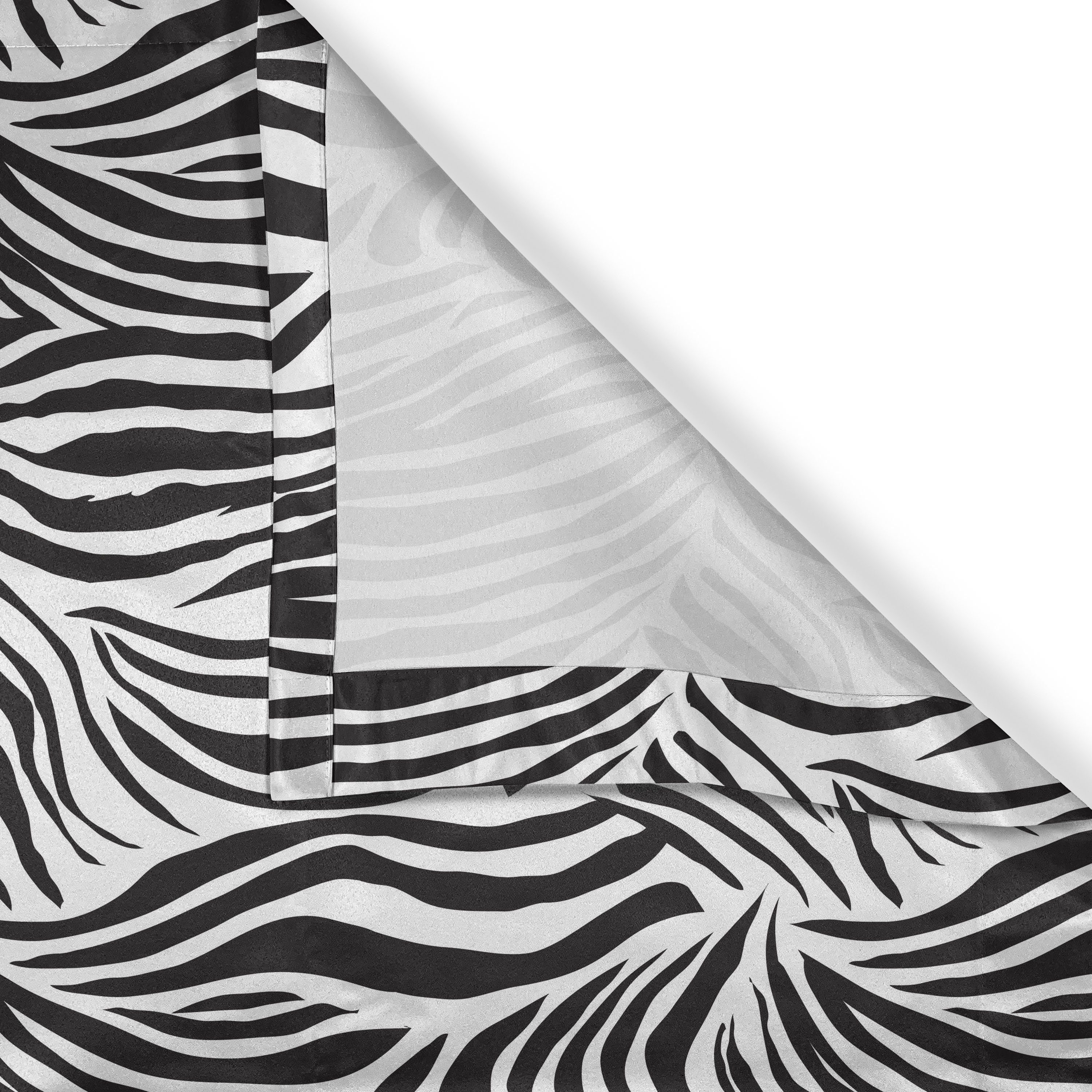 Wilde Dekorative 2-Panel-Fenstervorhänge Zebra-Linien Wohnzimmer, Schwarz-Weiss Schlafzimmer für Gardine Abakuhaus,