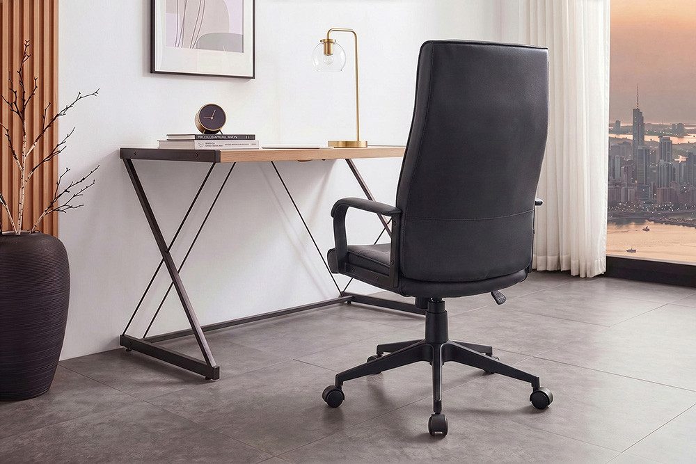 riess-ambiente Bürostuhl LAZIO schwarz - Kunstleder, Metall, drehbar, höhenverstellbar, Gaming (Einzelartikel, 1 St), Moderner Gamingstuhl auf Rollen - ideal für Schlaf- und Arbeitszimmer