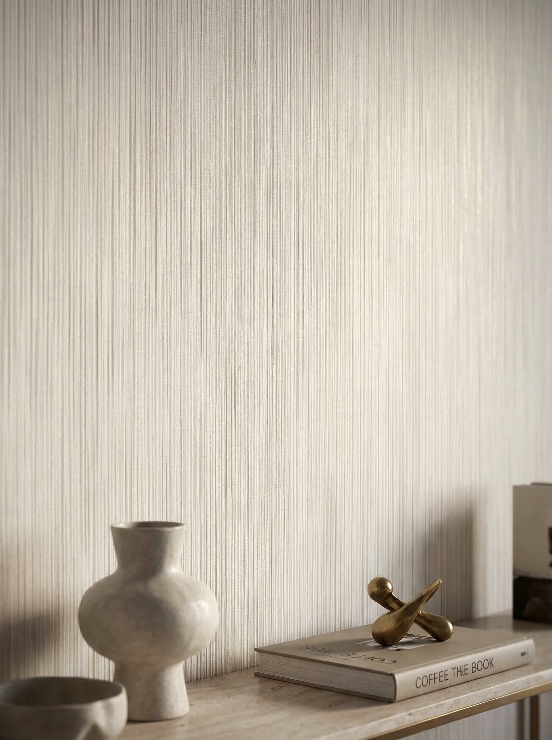 Newroom Vliestapete Amaris Beige Tapete Vliestapete Uni, strukturiert, Mustertapete – Bild 5 von 5