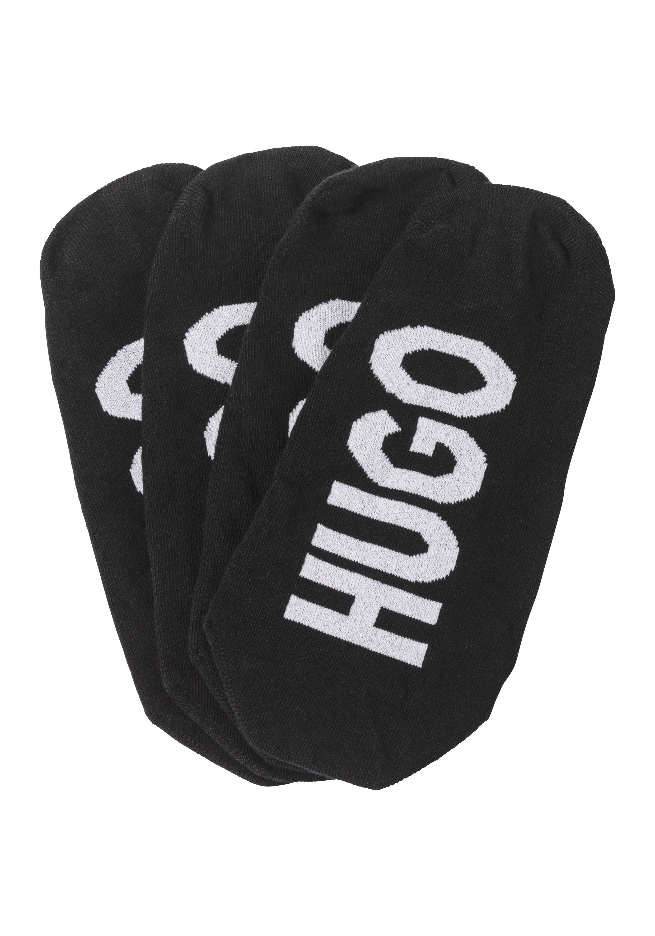 HUGO Sneakersocken 2P INVISIBLE W (Packung, 2-Paar, 2er) mit Hugo Logoschriftzug unter der Sohle