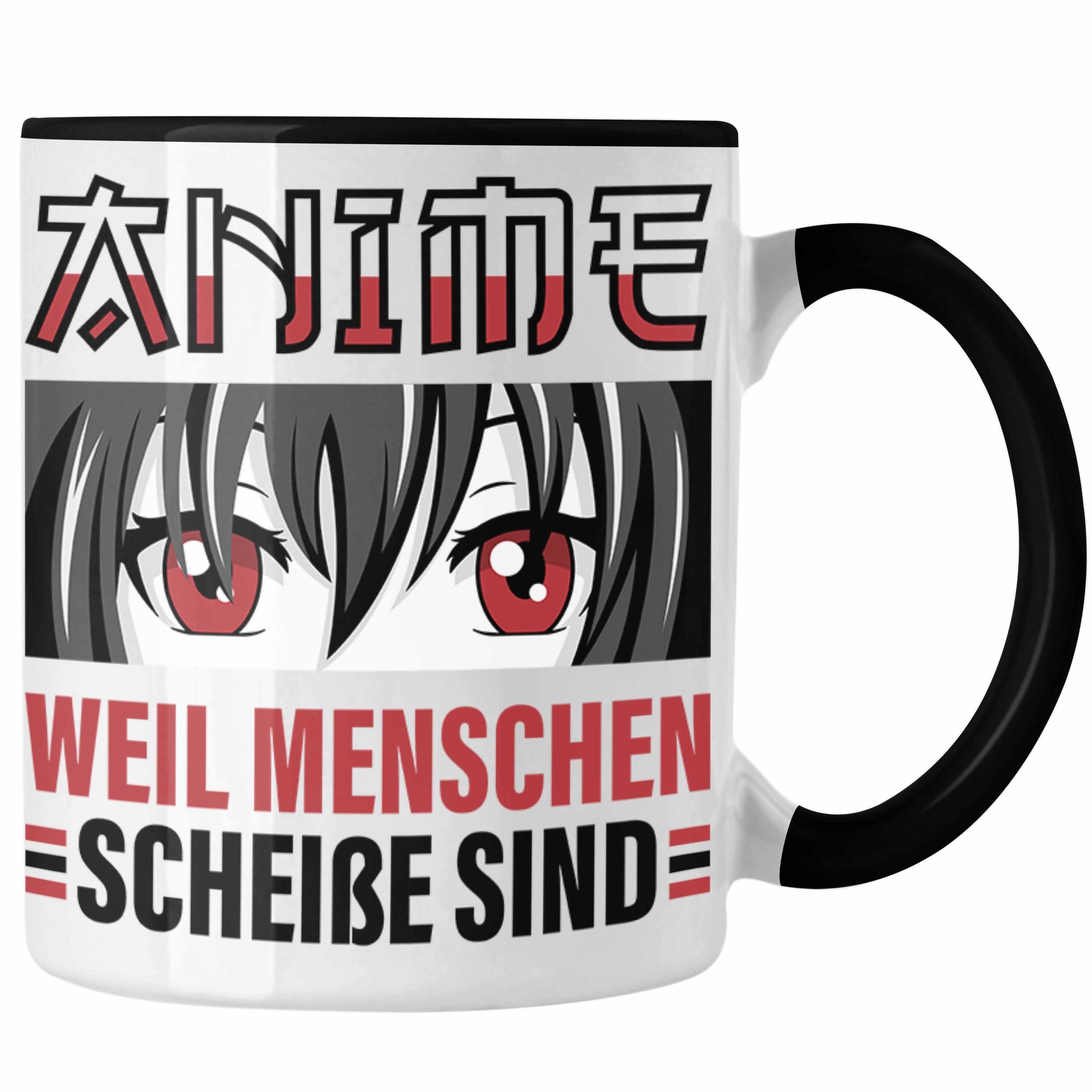 Trendation Tasse Trendation - Anime Tasse Geschenk Spruch Kaffeetasse Schwarz
