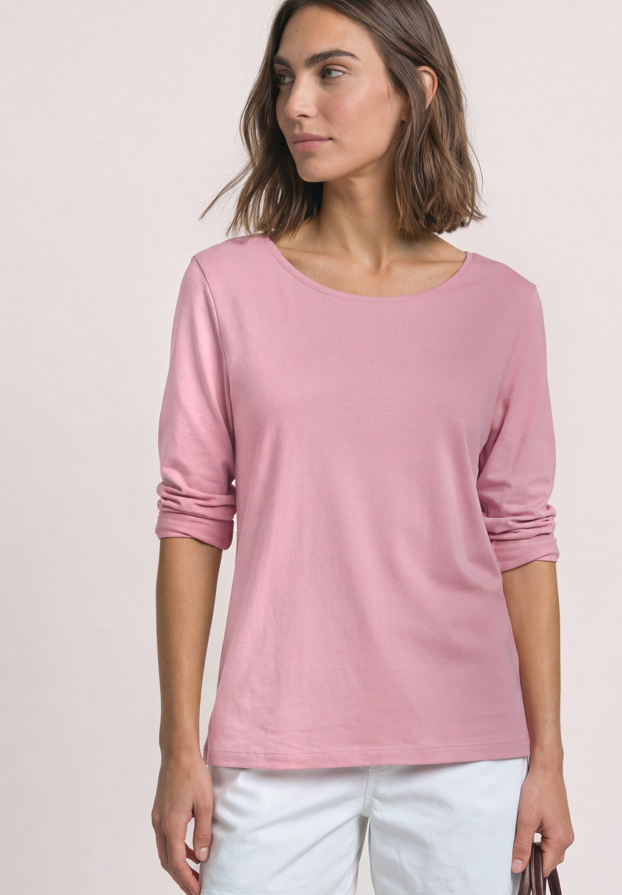 STREET ONE 3/4-Arm-Shirt mit U-Boot-Ausschnitt