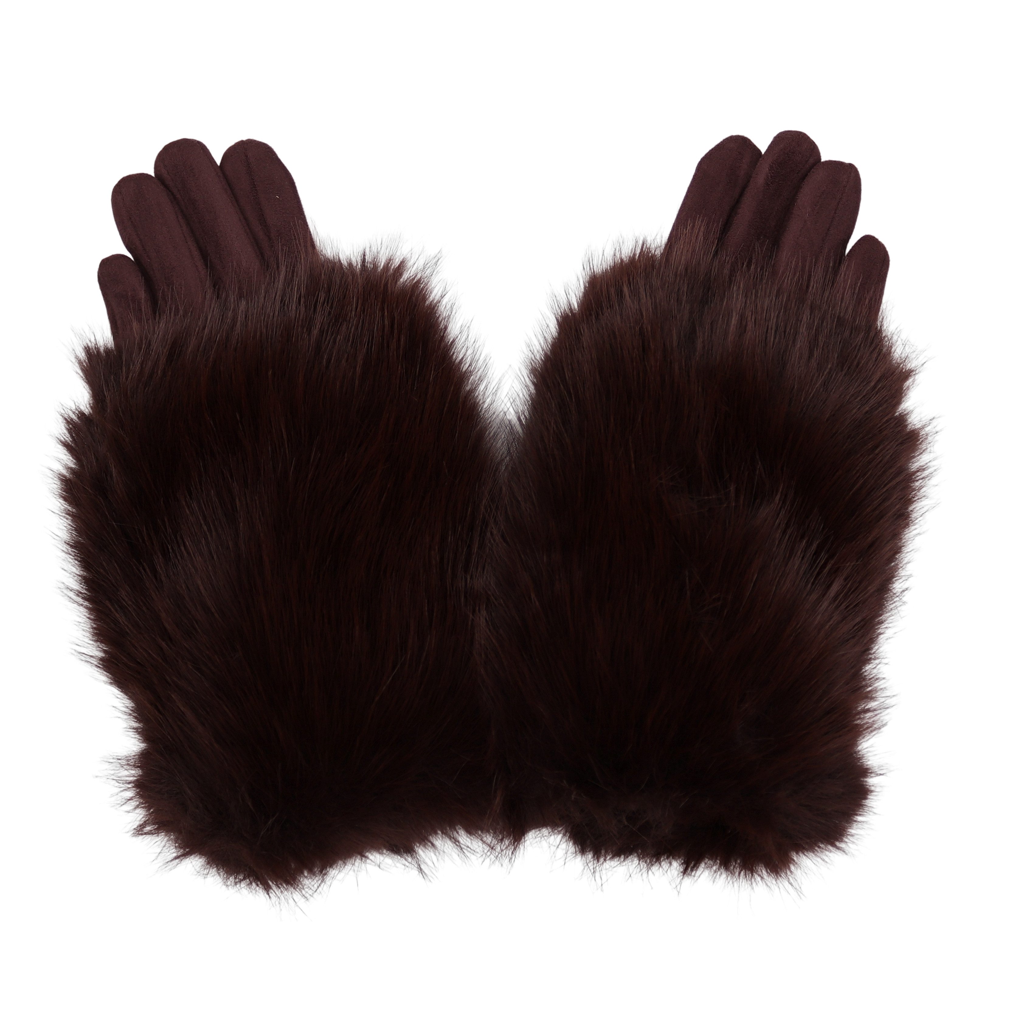 MIRROSI Thermohandschuhe Damen Handschuhe aus Kunstfell 2 in 1 Kuschelig, s günstig online kaufen