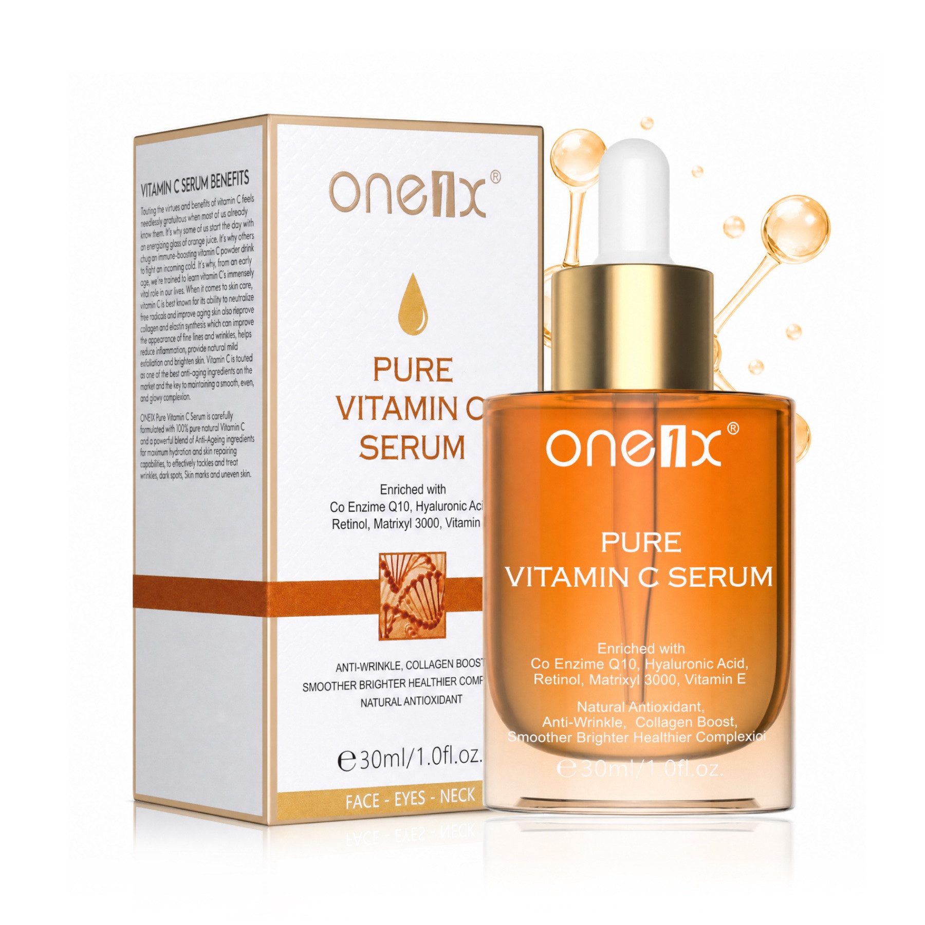P-Beauty Cosmetic Accessories Gesichtsserum Anti-Aging Serum mit Peptide Hyaluronsäure Retinol Vitamin C E, 1-tlg., Gesichtsserum, Hautpflege, Gesichtspflege