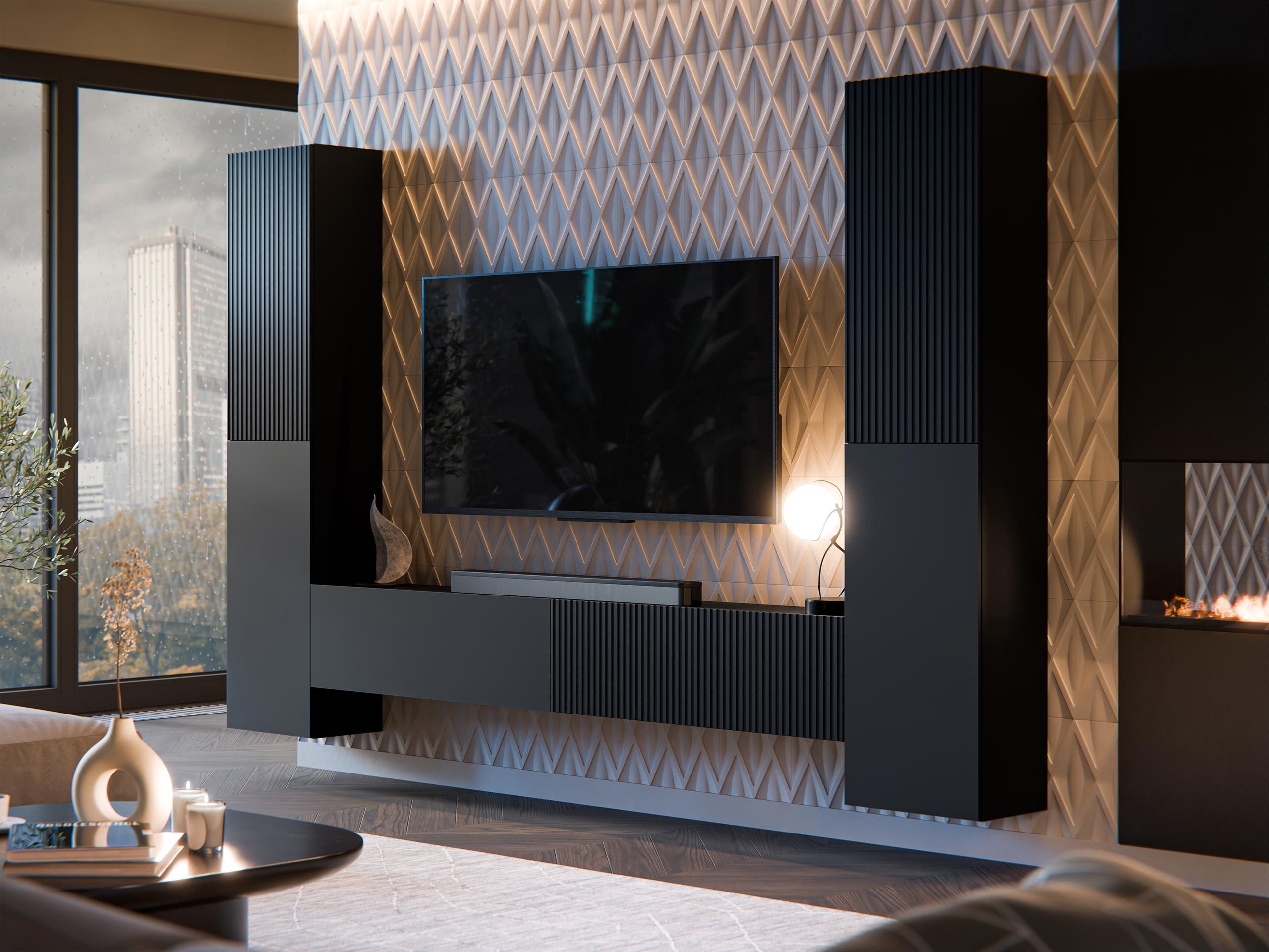 MIRJAN24 Wohnwand Capital II, (3er-Set, 2x günstig online kaufen