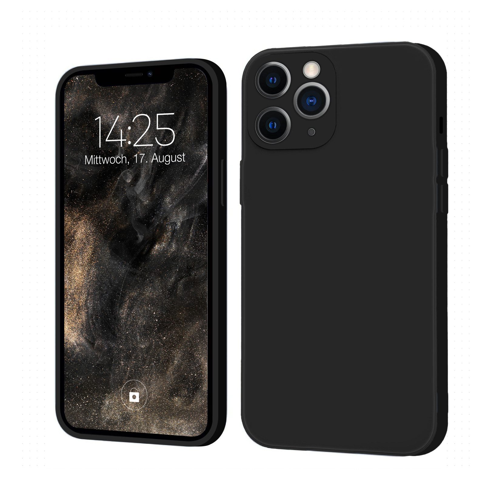 Tec-Expert Handyhülle SoftGrip Cover Hülle für Apple iPhone 11 Pro Max, Cover Bumper Case viele Farben wahlweise mit Glas