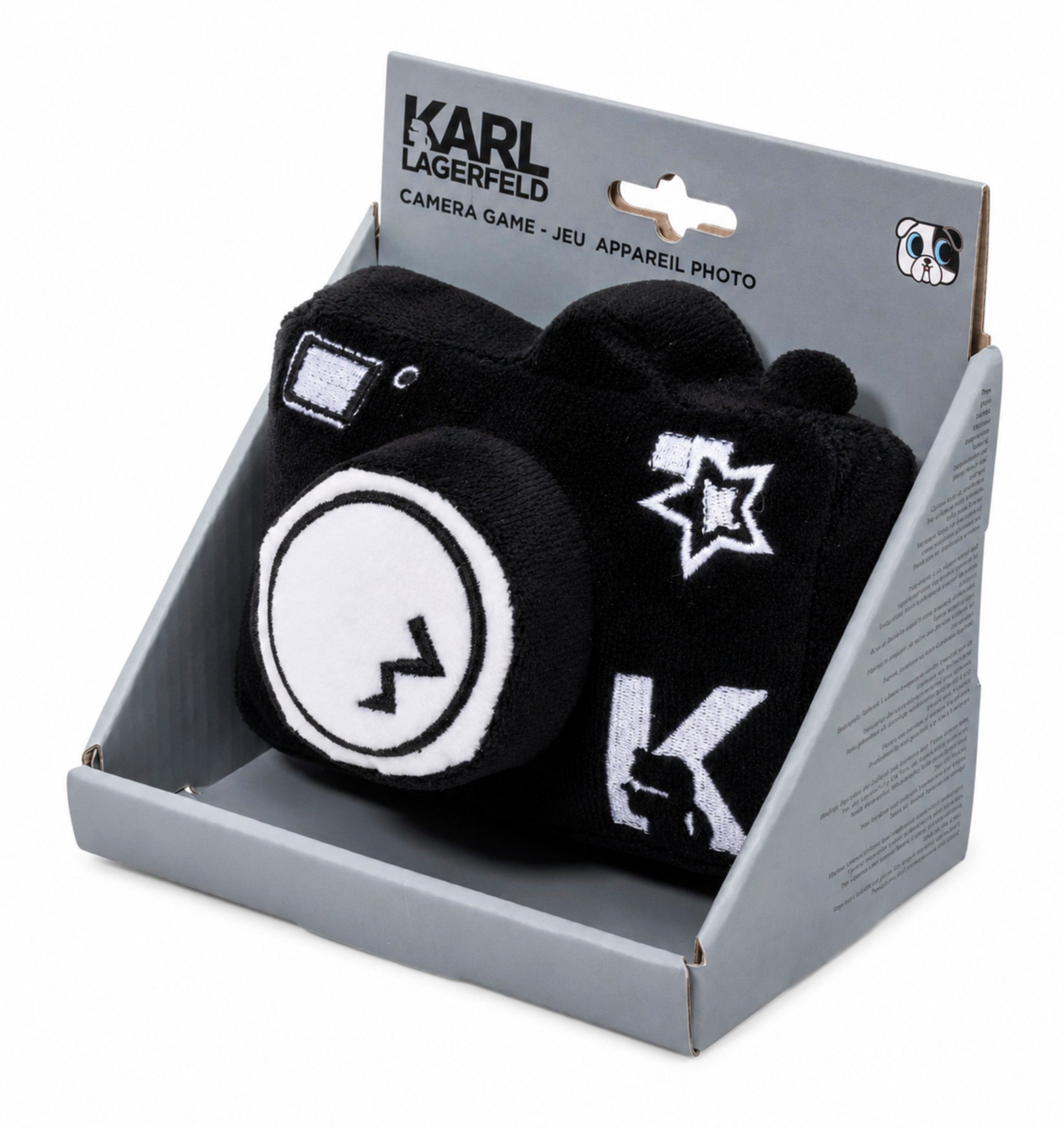 KARL LAGERFELD Hunde-Dummy Haustiere Hunde Katzen Plüsch-Spielzeug Quietschspielzeug, Seltenes Sammlerstück aus einer früheren Haustierkollektion