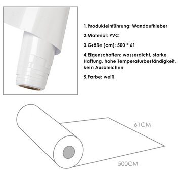 Randaco Vinyltapete Klebefolie Glanz Folie Tapete Möbelfolie Selbstklebend Optik, Wasserfest und leicht zu reinigen; Frei zu schneiden; Selbstklebendfoile