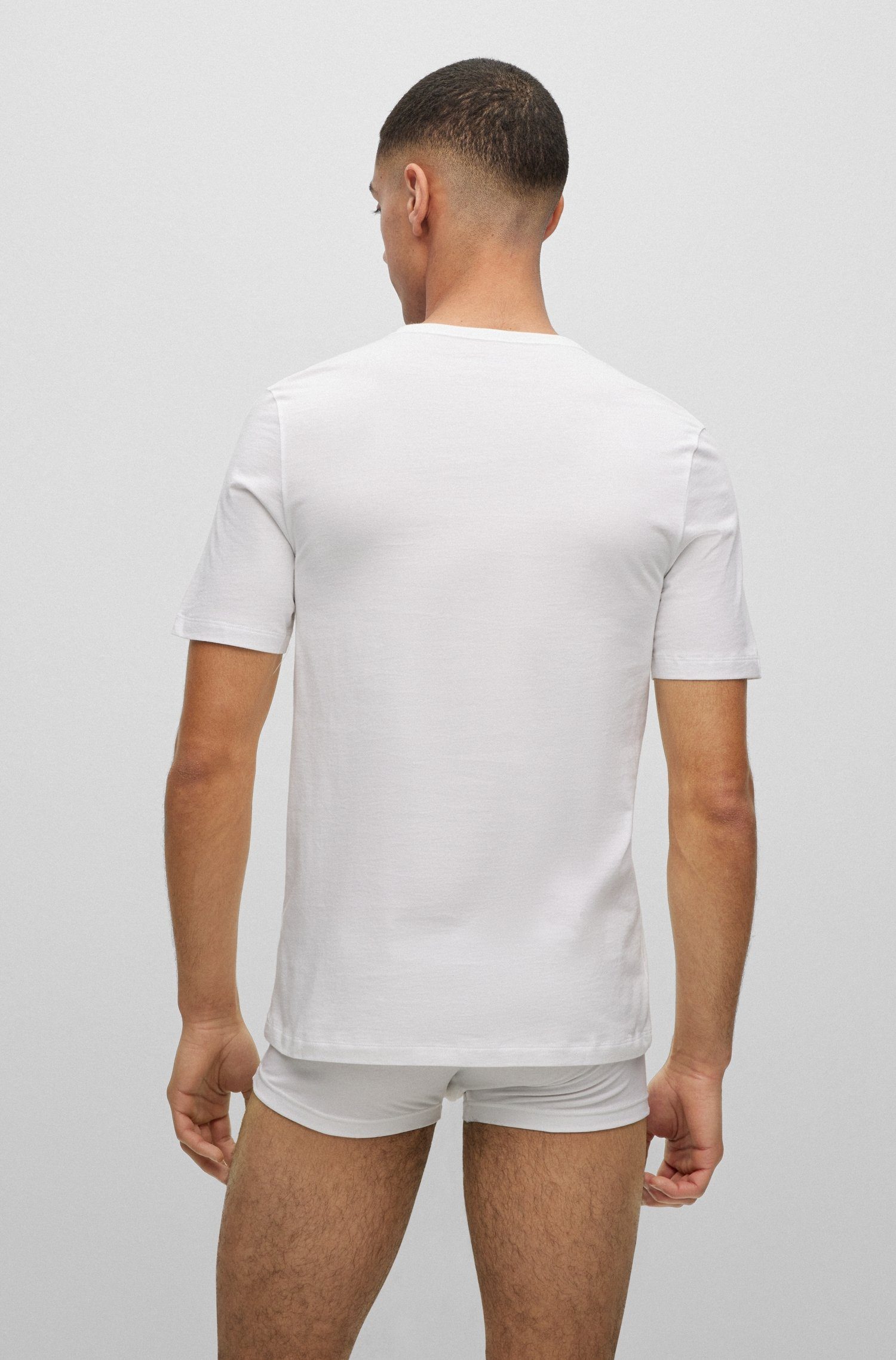 HUGO T-Shirt RN TRIPLET P (3-tlg) weiß