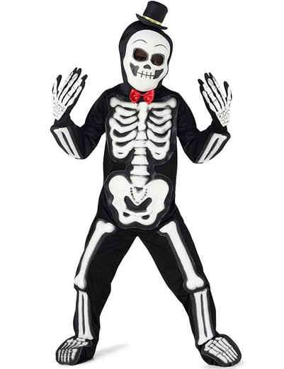 thetru Vampir-Kostüm Halloween 3D Kostüm 'Skelett' für Kinder, Glow in
