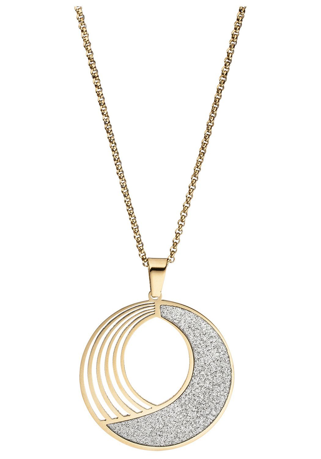 JOBO Kette mit Anhänger, rund Edelstahl...