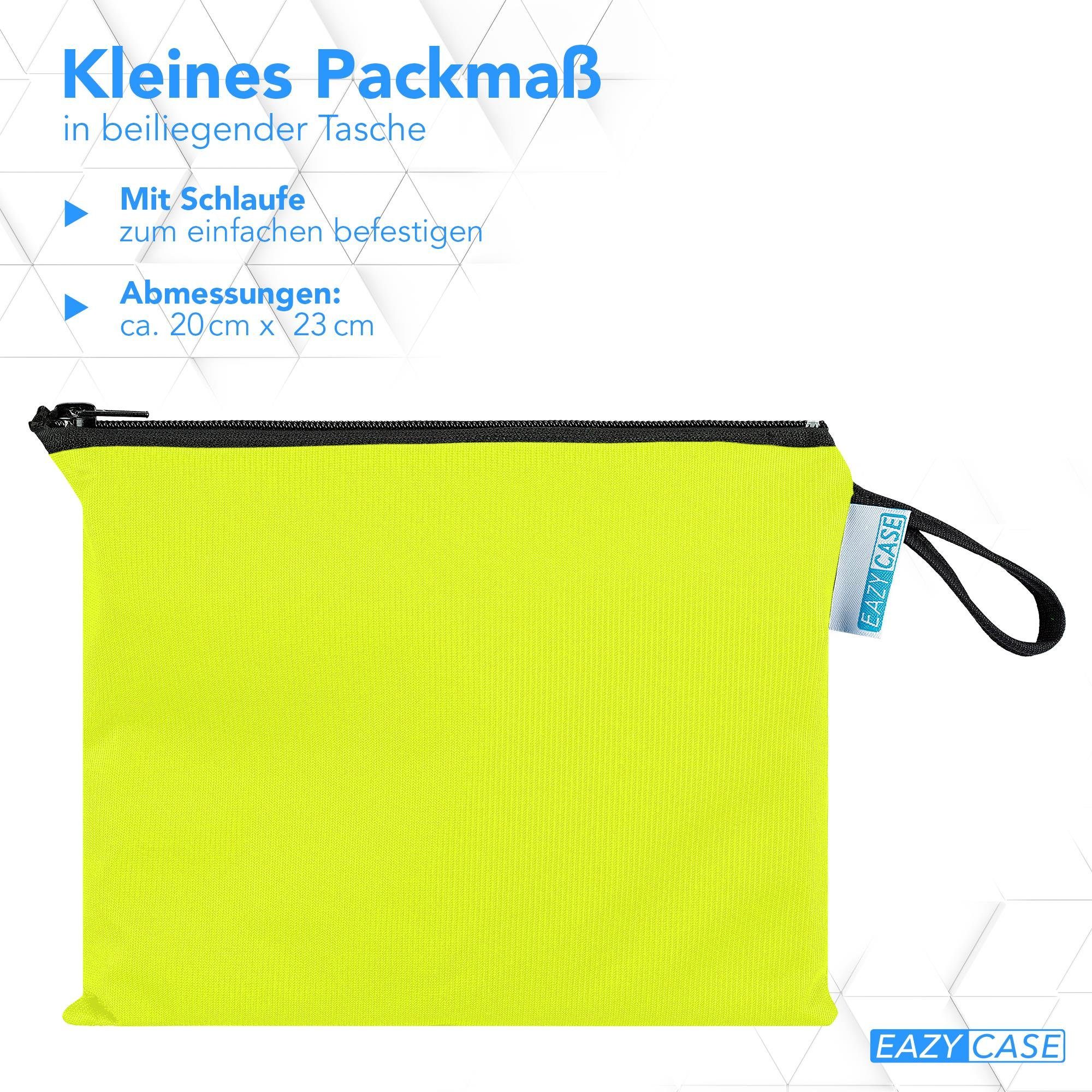 EAZY CASE Turnbeutel Turnbeutel mit Reflektoren und Tasche (mit Tasche), Sportbeutel reflektierend Reflektor Beutel Gym Tasche Kordelsack Gelb