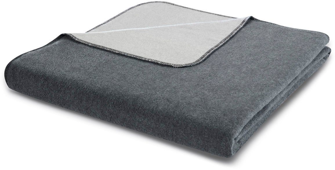 Wohndecke Recover, Biederlack, aus Recycling-Garnen hergestellt dark grey-silver