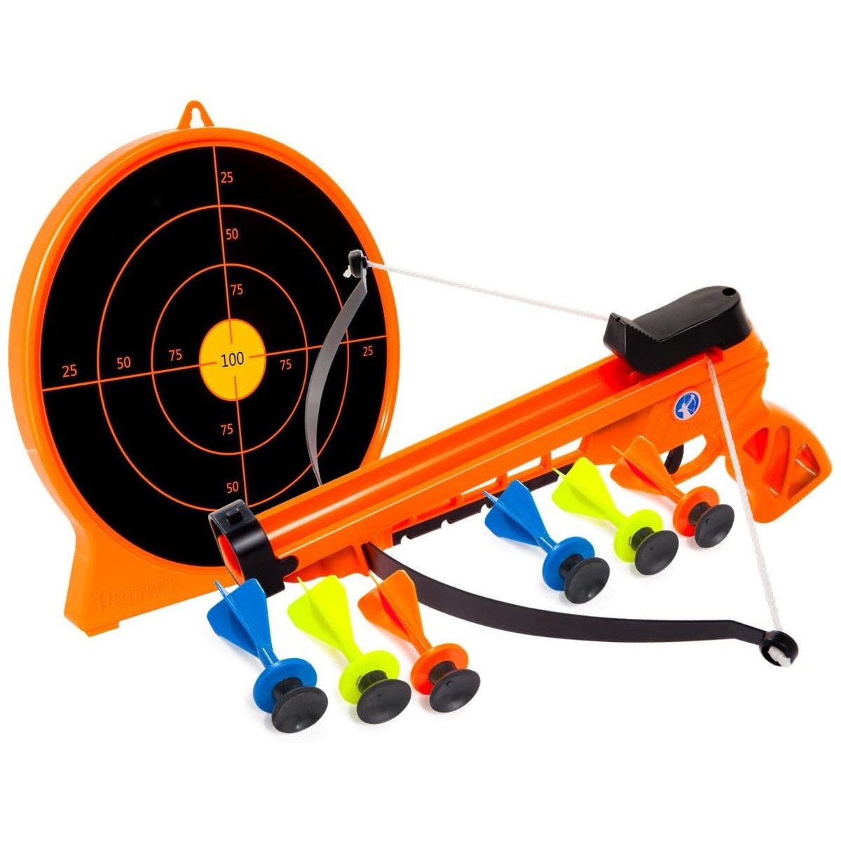 Petron Spiel-Armbrust SURESHOT Handbow Armbrust Set mit Zielscheibe, orange