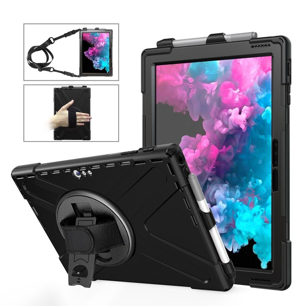 Wigento Tablet-Hülle »Für Microsoft Surface Pro 4 / 5 / 6 / 7 / 7 + Plus  360 Grad Hybrid Outdoor Schutzhülle Case Schwarz Tasche Cover Etuis« online  kaufen | OTTO