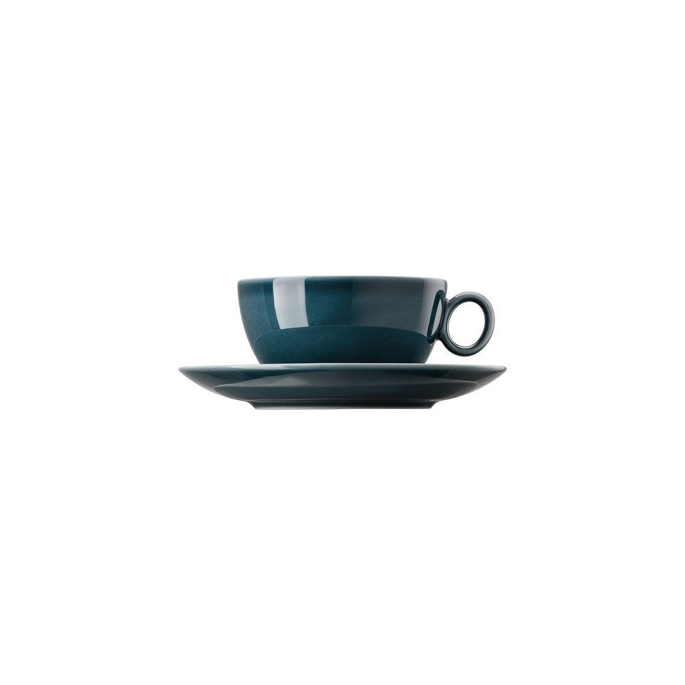 Thomas Porzellan Кружки Thomas Loft Night Blue Milchkaffeeobertasse + Untere 2-tlg., Porzellan