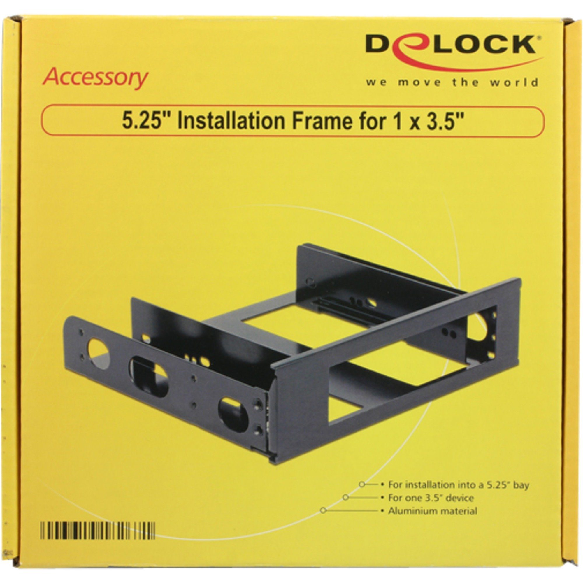 Delock Festplatten-Gehäuse DeLOCK 5,25" Einbaurahmen für 1x 3.5"