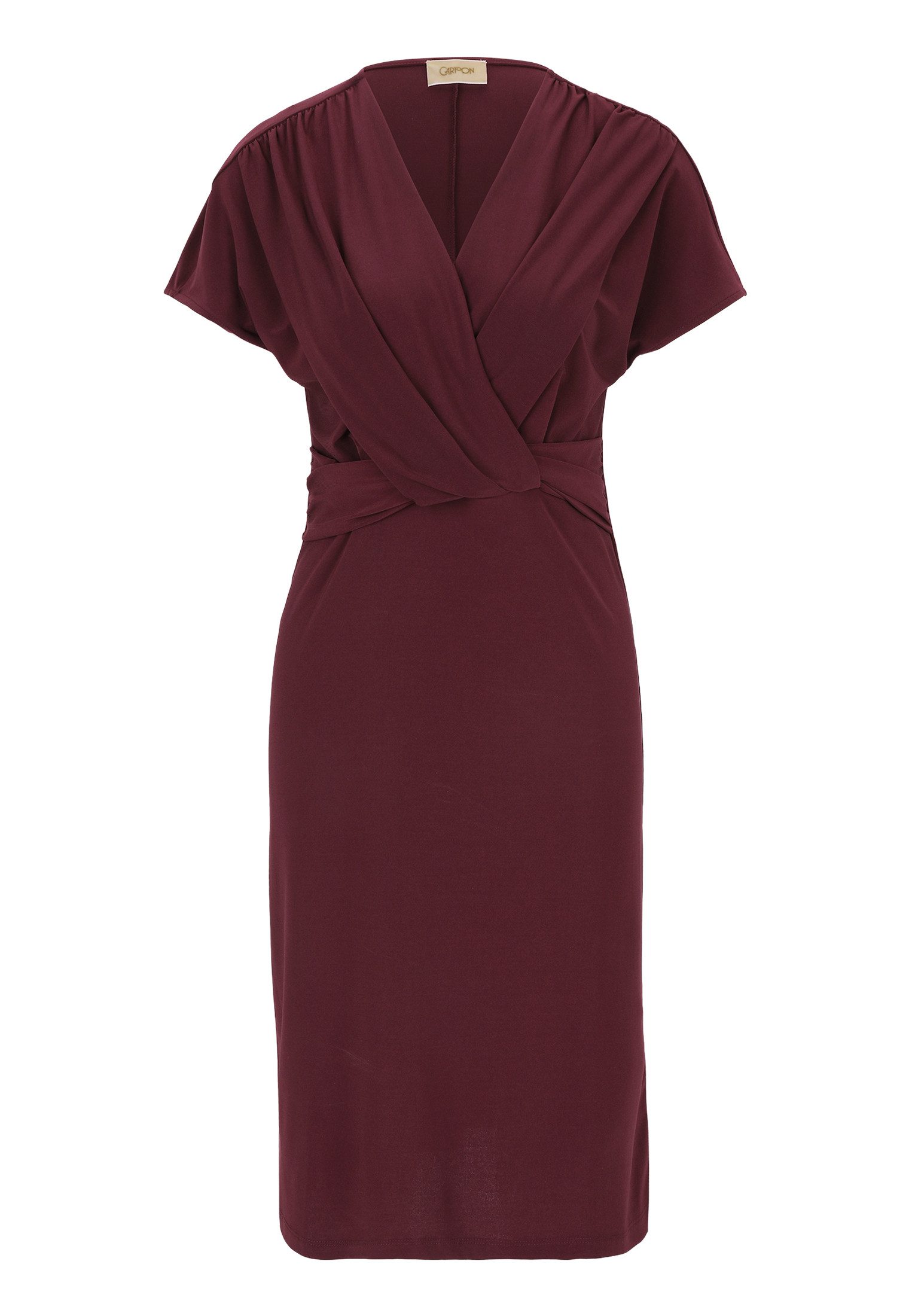 Jerseykleid Damen mit Raffung