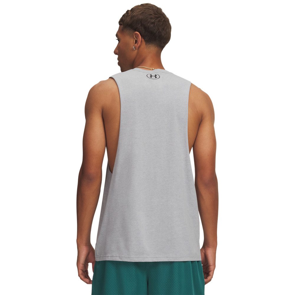 Under Armour® Trainingstop UA LEFT CHEST CUT OFF TANK sportliche Schnittform, für Trainingseinheiten, leichtes Design