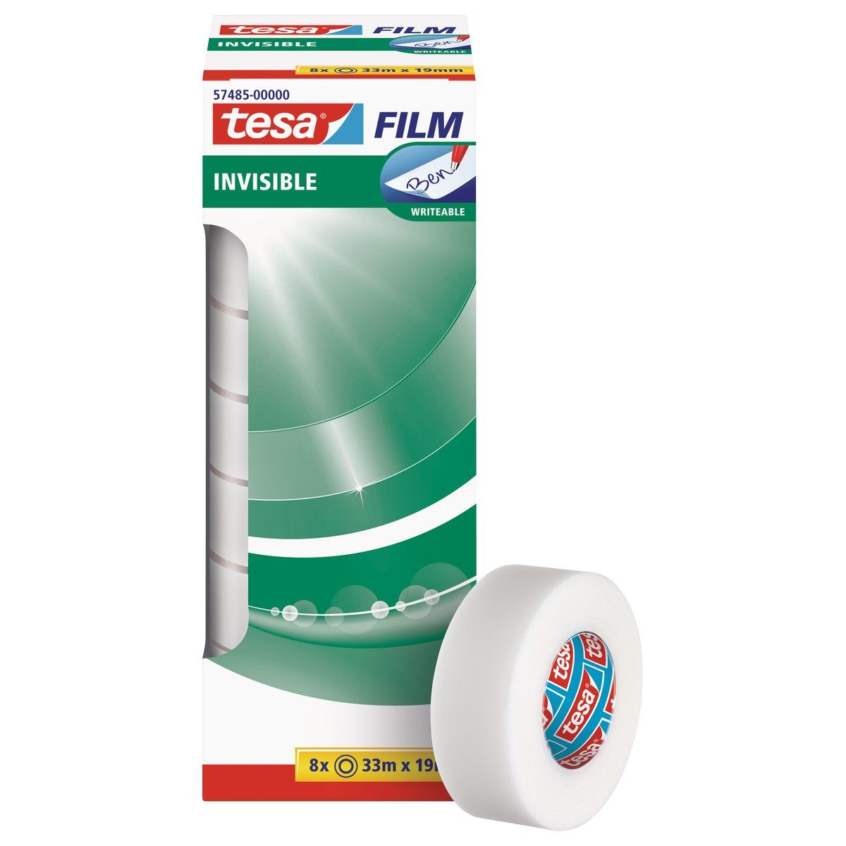 tesa Klebeband tesa Invisible Film 19mmx33m 8 Stück