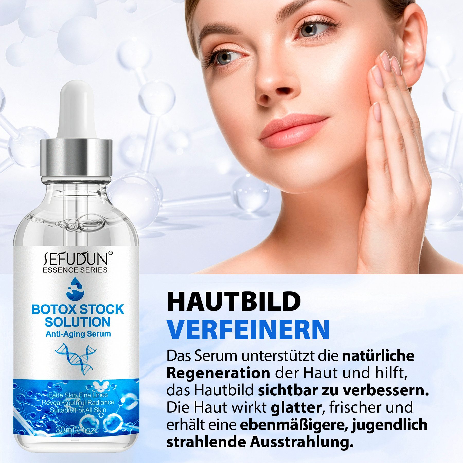 ALIVER Gesichtsserum Anti-Aging Anti-Falten Serum für Gesicht Gesichtsserum Botox-Solution, 1-tlg., Gesichtsserum, Hautpflege, Gesicht, Aliver