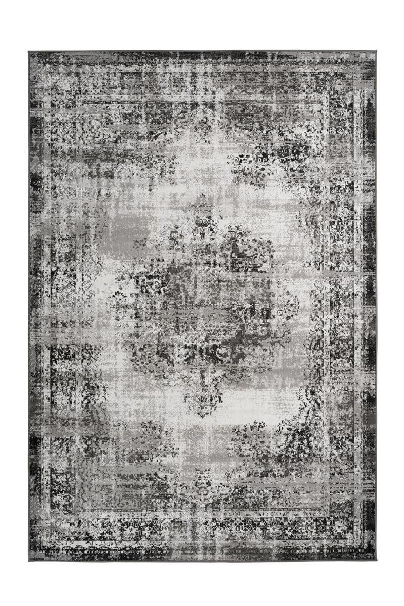 Teppich Kurzflorteppich Kahiko 200 Anthrazit 80 x 150 cm, Qiyano, rechteckig, Höhe: 0.6 mm