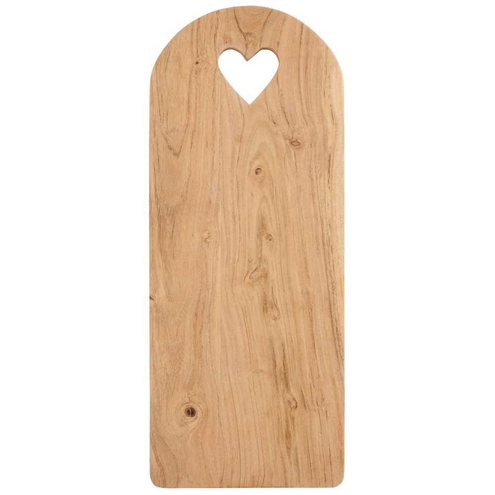Ib Laursen Schneidebrett IB Laursen Schneidebrett Lang mit HERZ Akazie 18x45 cm, Holz