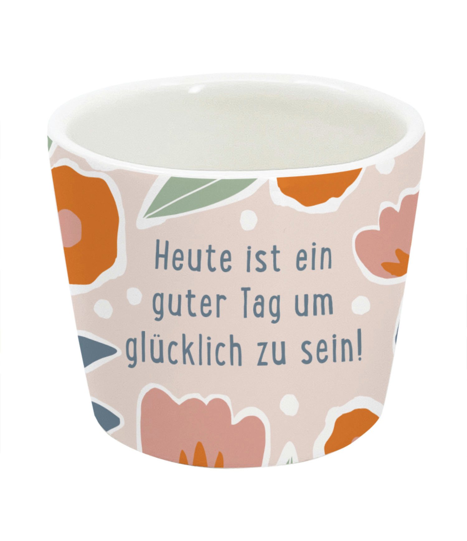 Grafik Werkstatt Подставки для яиц aus Porzellan, Heute ist ein guter Tag ⌀ 5 cm, H 4 cm, (1-tlg), Porzellan