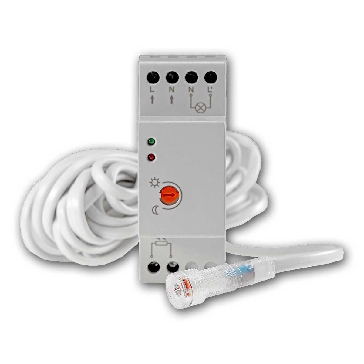 ChiliTec Dämmerungsschalter Dämmerungsschalter für Hutschiene 230V, 5m Kabel