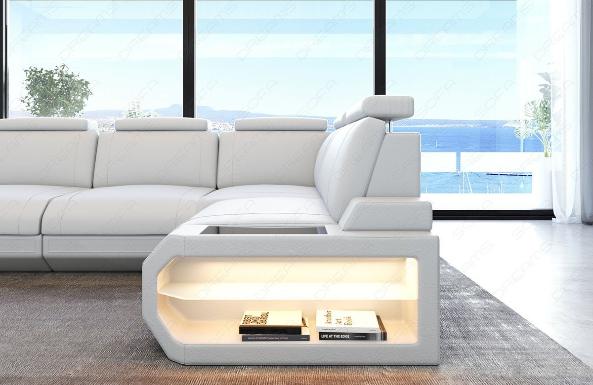 Form LED-Beleuchtung L Ledersofa Leder L-Form Siena Sofa Dreams mit Ledersofa, Couch Ecksofa