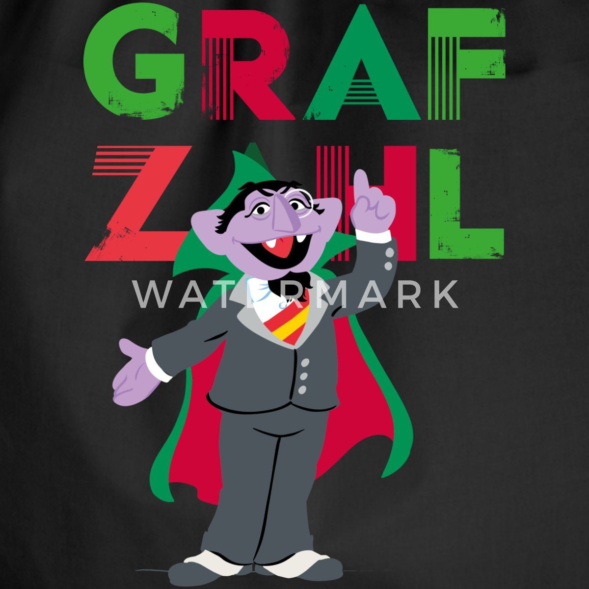 Spreadshirt Turnbeutel Sesamstraße Graf Zahl Turnbeutel (1-tlg)