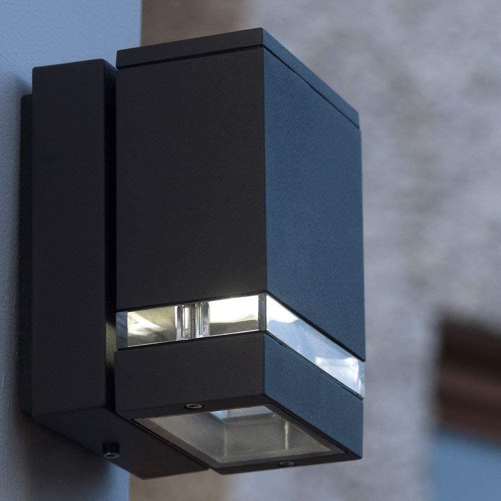 Außen-Wandleuchte ECO-LIGHT Focus Lutec LED Außenwandleuchte eckig Alu
